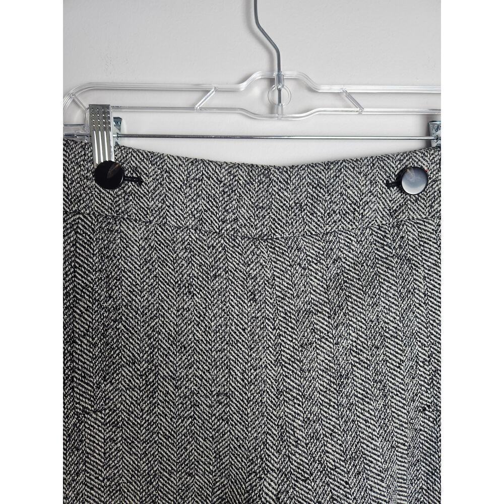 Ann Taylor wool blend high waisted cropped wide leg trouser sz 12P dark Academia - Picture 2 of 12